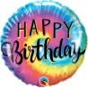 BALLON METALLIQUE ROND 46CM HAPPY BIRTHDAY 