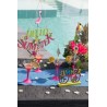 CENTRE DE TABLE SUMMER FLAMANT ROSE ET PALMIER