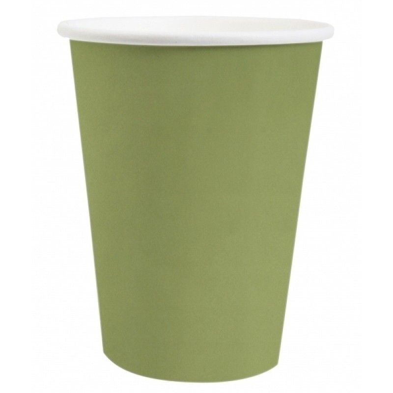 10 GOBELETS VERT OLIVE OU SAUGE 260ML 10 GOBELETS VERT OLIVE OU SAUGE 260ML