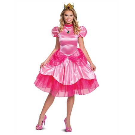 DEGUISEMENT PRINCESSE PEACH TAILLE L ROBE COURTE