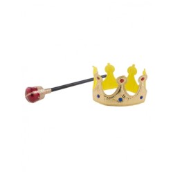 COURONNE DE ROI EN TISSU AVEC SPETRE 