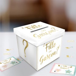 JEU DE VOTE 1URNE ET 16 FEUILLES DE VOTE GENDER REVEAL 