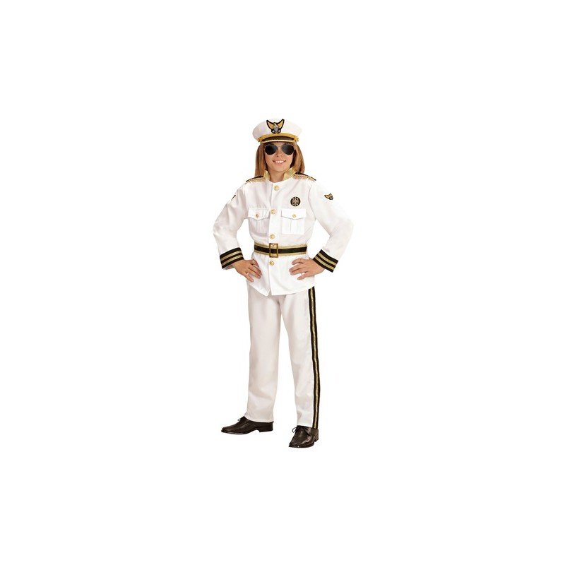 DEGUISEMENT CAPITAINE DE MARINE BLANC TAILLE 116 DEGUISEMENT CAPITAINE DE MARINE BLANC TAILLE 116