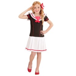 DEGUISEMENT ROBE MARINE BLEUE ET BLANCHE TYPE MANGA TAILLE TAILLE 128