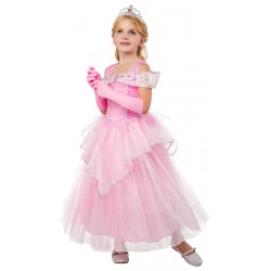 DEGUISEMENT PRINCESSE ROSE TAILLES 3-4 ANS 