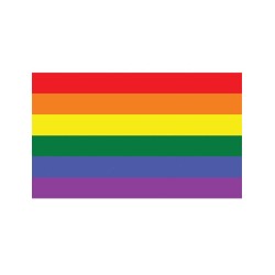 DRAPEAU EN TISSUS ARC EN CIEL LGBT 90 X 150 CM
