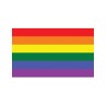 DRAPEAU EN TISSUS ARC EN CIEL LGBT 90 X 150 CM