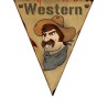 GUIRLANDE 10 FANIONS WESTERN 5 METRES