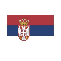 DRAPEAU SERBIE EN TISSUS  90 X 150 CM