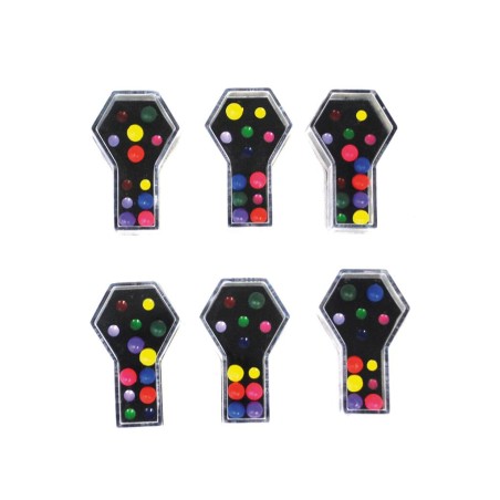 6 JEUX PUZZLE CASSE TETE BILLE 5 CM 