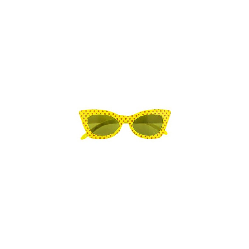 LUNETTES ROCK'N ROLL JAUNE FLUO LUNETTES ROCK'N ROLL JAUNE FLUO