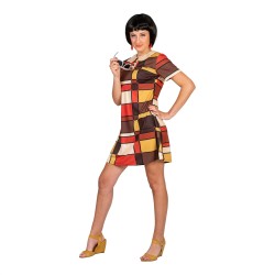DEGUISEMENT FEMME ROBE ANNEE 70'S TAILLE 40-42