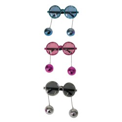 LUNETTE RONDE DISCO AVEC BOULE A FACETTE 