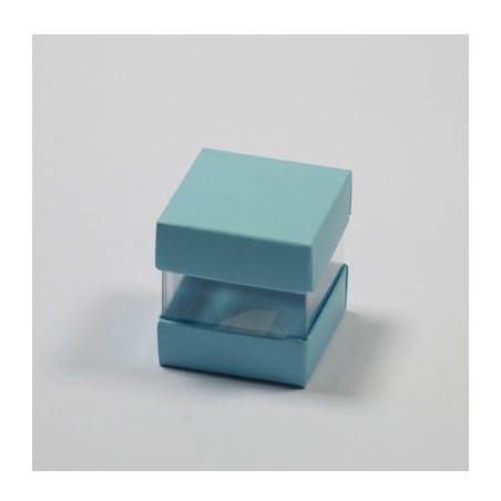 BOITE MINI CUBE DUO VITAMINE BLEU CIEL 4 X 4 X 4 CM