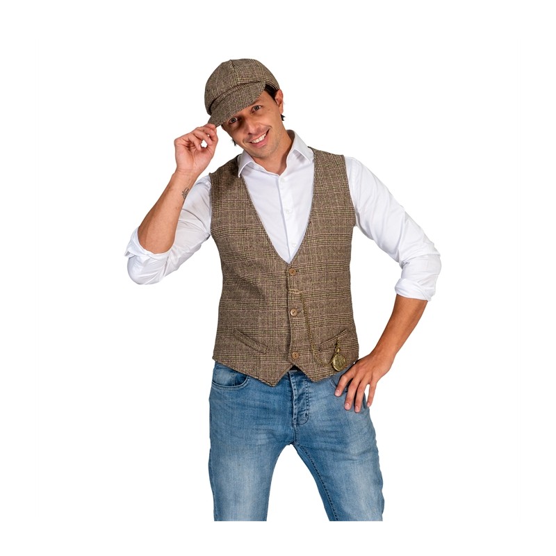 DEGUISEMENT GILLET HOMME ANNEE 20'S MARRON TAILLE 60-62 DEGUISEMENT GILLET HOMME ANNEE 20'S MARRON TAILLE 60-62