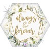 BALLON METALLIQUE MARIAGE ALWAYS AND FOREVER 46 CM 