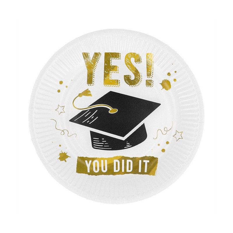8 ASSIETTES RONDES GRADUATION (YES ! YOU DID IT ) 23 CM 