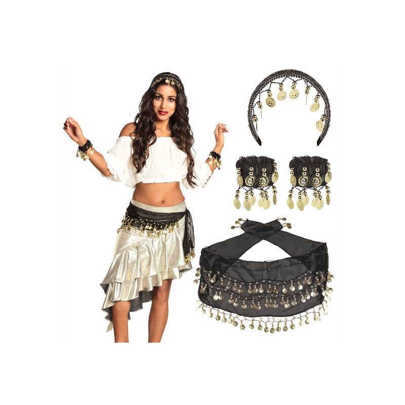 SET BELLY DANCE DU VENTRE NOIR SET BELLY DANCE DU VENTRE NOIR