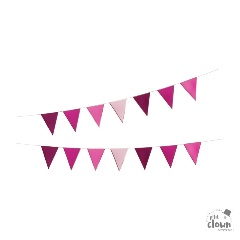 GUIRLANDE PAVILLONS  DIFFERENTS ROSES 3 METRES 