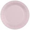10 ASSIETTES RONDES RAINBOW ROSE PALE BIODEGRADABLE 22.5 CM 