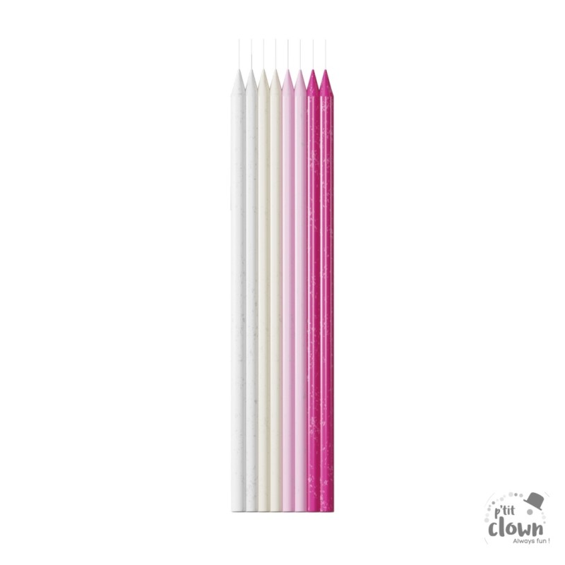 24 BOUGIES PAILLETEES 14.5 CM ROSES 24 BOUGIES PAILLETEES 14.5 CM ROSES