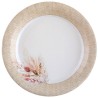 10 ASSIETTES BLANC FLEURS ROMANTIQUE BOHEME 23 CM