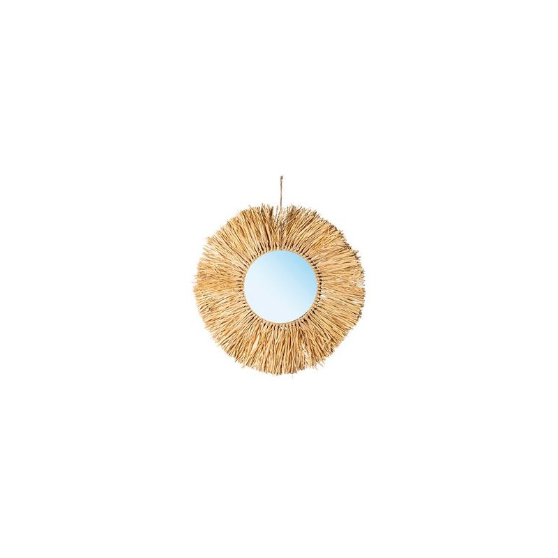 MIROIR BALI ROND RAPHIA GRAND MODELE DIAM 49 CM MIROIR BALI ROND RAPHIA GRAND MODELE DIAM 49 CM