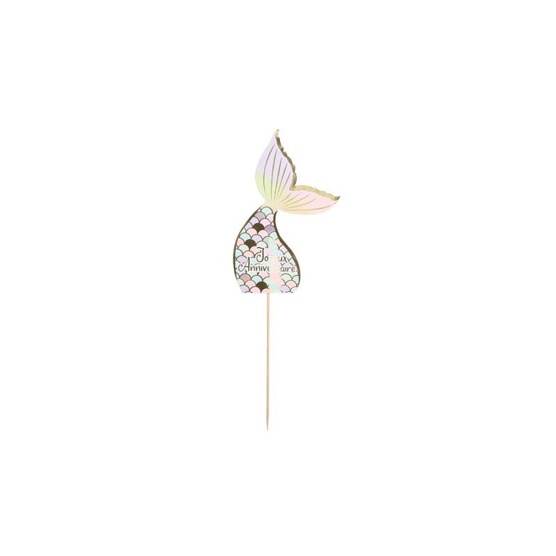 CAKE TOPPER JOYEUX ANNIVERSAIRE SIRENE 11.5 X 30.5 CM CAKE TOPPER JOYEUX ANNIVERSAIRE SIRENE 11.5 X 30.5 CM