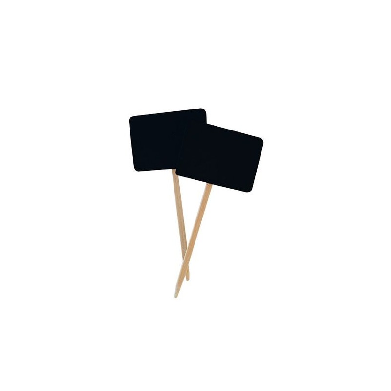 12 ARDOISES SUR PIC BOIS 8 CM 12 ARDOISES SUR PIC BOIS 8 CM