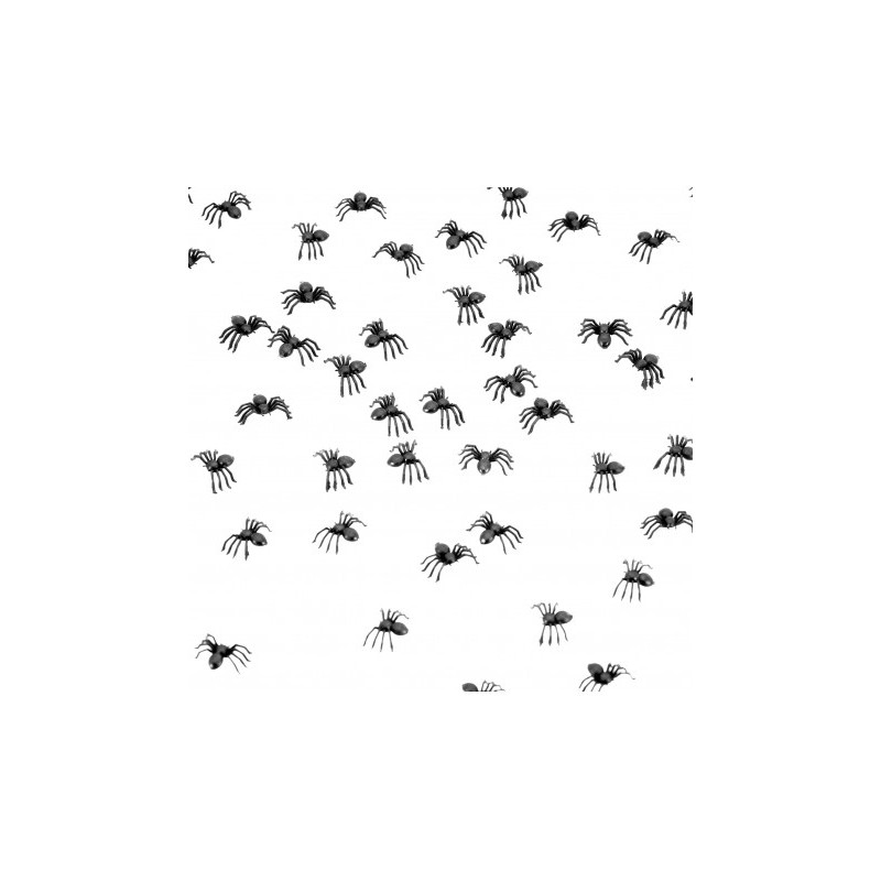 LOT 80 MINI ARAIGNEES NOIRES 1.5 X 2.3 CM LOT 80 MINI ARAIGNEES NOIRES 1.5 X 2.3 CM