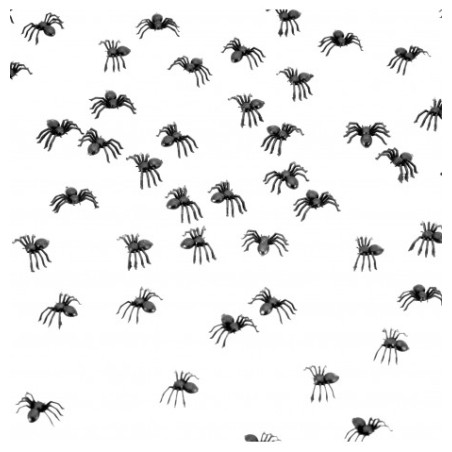 LOT 80 MINI ARAIGNEES NOIRES 1.5 X 2.3 CM 