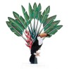 CENTRE DE TABLE EN BOIS TOUCAN 20 CM 
