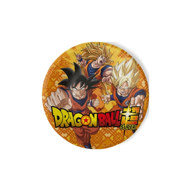 8 ASSIETTES RONDES DRAGON BALL Z 23 CM 