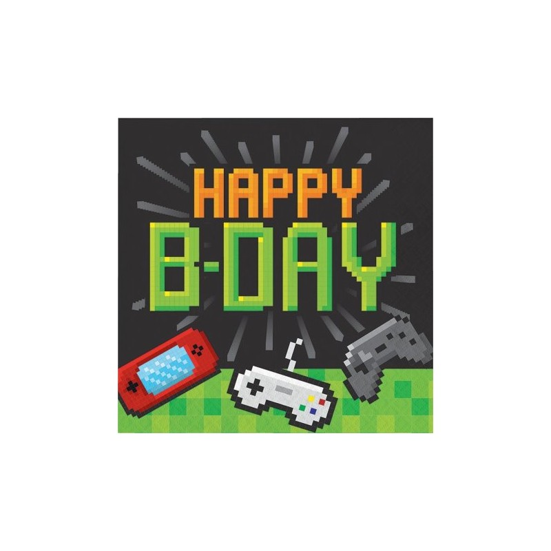 16 SERVIETTES PAPIER TNT PARTY HAPPY B-DAY 33 X 33 CM 16 SERVIETTES PAPIER TNT PARTY HAPPY B-DAY 33 X 33 CM