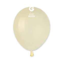 50 BALLONS IVOIRE IVORY LATEX 13 CM 