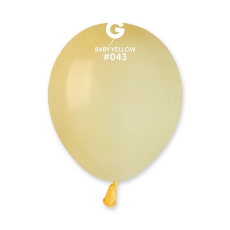50 BALLONS JAUNE BEBE BABY YELLOW LATEX 13 CM 