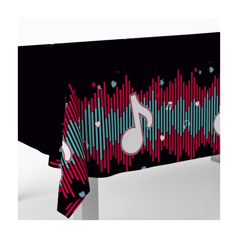 NAPPE EN PLASTIQUE MUSIQUE TIKTOK 120 X 180 CM NAPPE EN PLASTIQUE MUSIQUE TIKTOK 120 X 180 CM