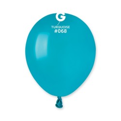 50 BALLONS TURQUOISE LATEX 13 CM 