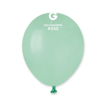 100 BALLONS VERT D'EAU AQUAMARINE LATEX 13 CM 