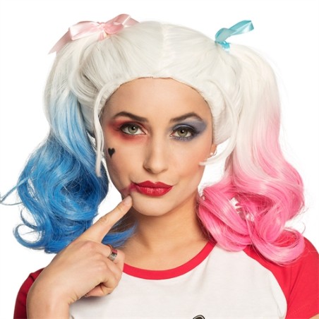 PERRUQUE COUETTES BLEU ET ROSE HARLEYQUIN