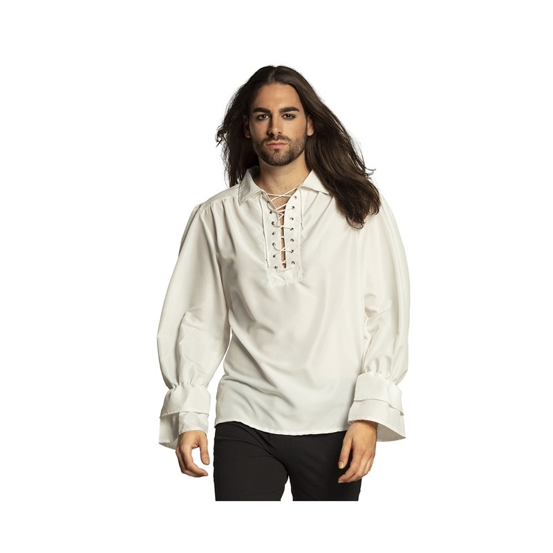 DEGUISEMENT CHEMISE PIRATE BLANCHE TAILLE S (46-48)