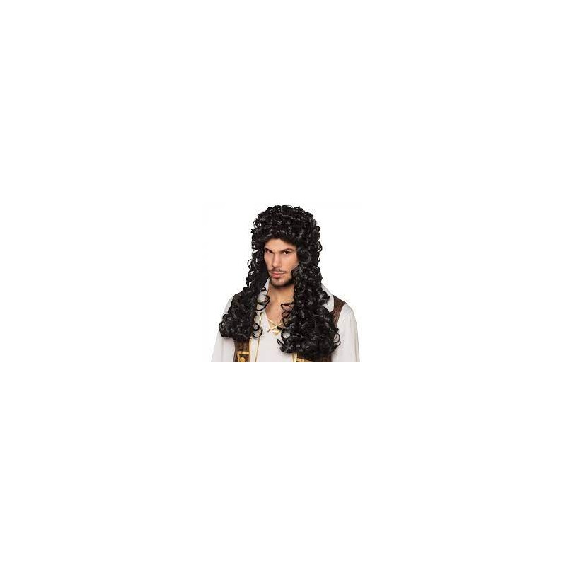PERRUQUE LONGUE BOUCLEE CAPITAINE PIRATE 