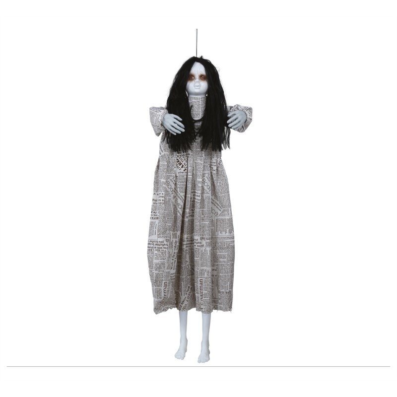 DECORATION HALLOWEEN FILLE POSSEDEE ROBE JOURNAL 120 CM SON ET LEDS DECORATION HALLOWEEN FILLE POSSEDEE ROBE JOURNAL 120 CM SON ET LEDS