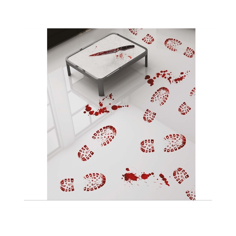 DECORATION HALLOWEEN TRACE DE PAS DE SANG DECORATION HALLOWEEN TRACE DE PAS DE SANG