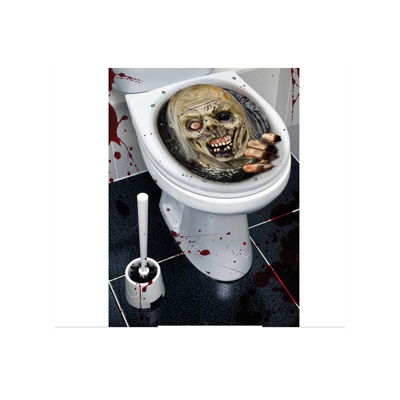 DECORATION HALLOWEEN WC CUVETTE ZOMBIE 30 X 40 CM DECORATION HALLOWEEN WC CUVETTE ZOMBIE 30 X 40 CM