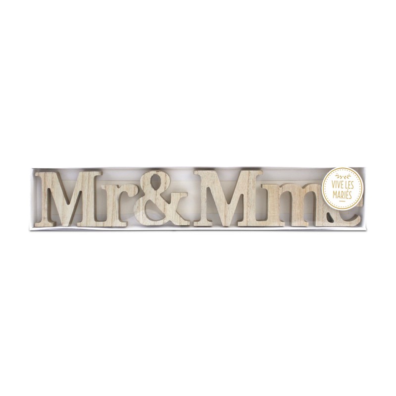 MOT A POSER MR & MRS EN BOIS