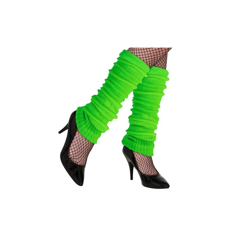 GUETRES JAMBIERES VERTE FLUO ANNEES 80 GUETRES JAMBIERES VERTE FLUO ANNEES 80