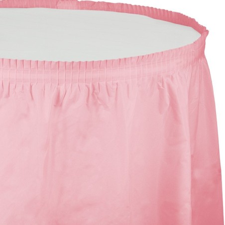 JUPE DE TABLE ROSE CLAIR  73.66 CM X 4.26 M