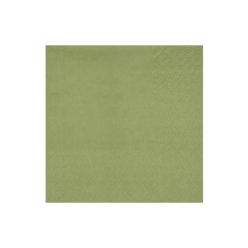 25 SERVIETTES PAPIER CRYSTAL VERT SAUGE OU OLIVE 33 X 33 CM 25 SERVIETTES PAPIER CRYSTAL VERT SAUGE OU OLIVE 33 X 33 CM