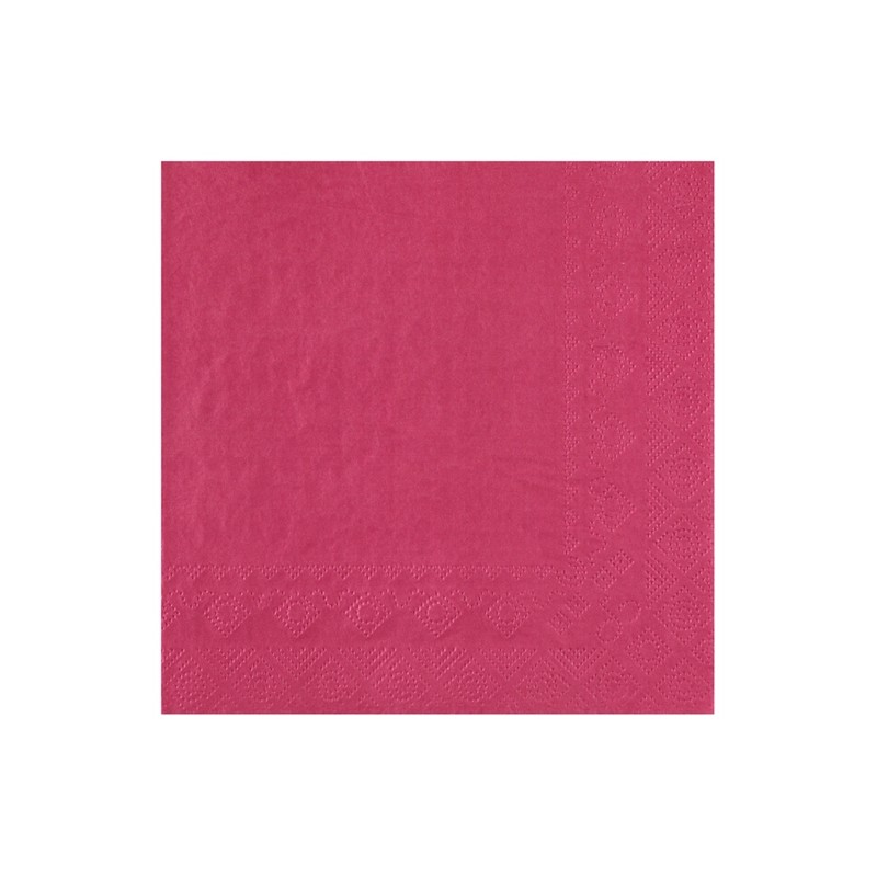 25 SERVIETTES PAPIER CRYSTAL ROSE FUCHSIA 33 X 33 CM 25 SERVIETTES PAPIER CRYSTAL ROSE FUCHSIA 33 X 33 CM